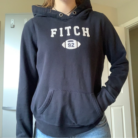 2000’s Abercrombie & Fitch Navy Blue Hoodie • Medium-Lightweight - Picture 2 of 4
